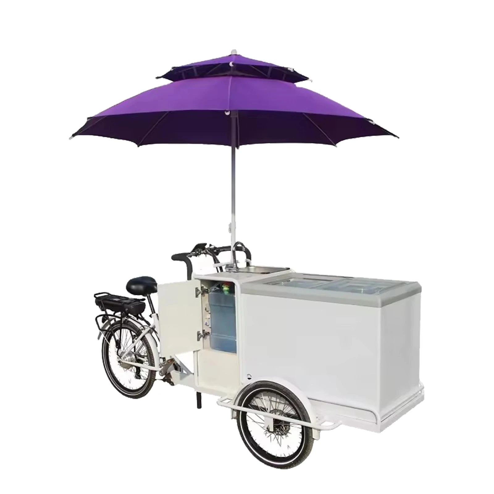 新品　子供用自転車　三輪車　キッズバイク　多機能　アイスクリーム Ice Cream Tricycle Outdoor Mobile Food Cart with 115L
