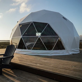 Promotional Resort Hotel Domos Tenda Ball Shape Semi-Permanent Camping Outdoor Inn Airbnb Geo Dome Tent
