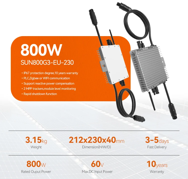 Achetez en gros Solaire Micro Onduleur 800w Sun-m80g3-eu-q0 Mppt Wifi Ip67  Grille Tie Micro Onduleur Solaire Micro Onduleur Chine et Micro Inverseur à  76.8 USD