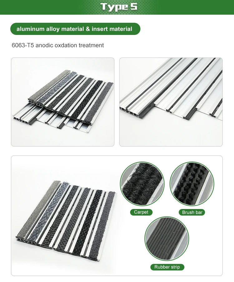 Deerjie Aluminum Entrance Mat For Commercial Places Aluminum Entrance Heavy Duty Matting With