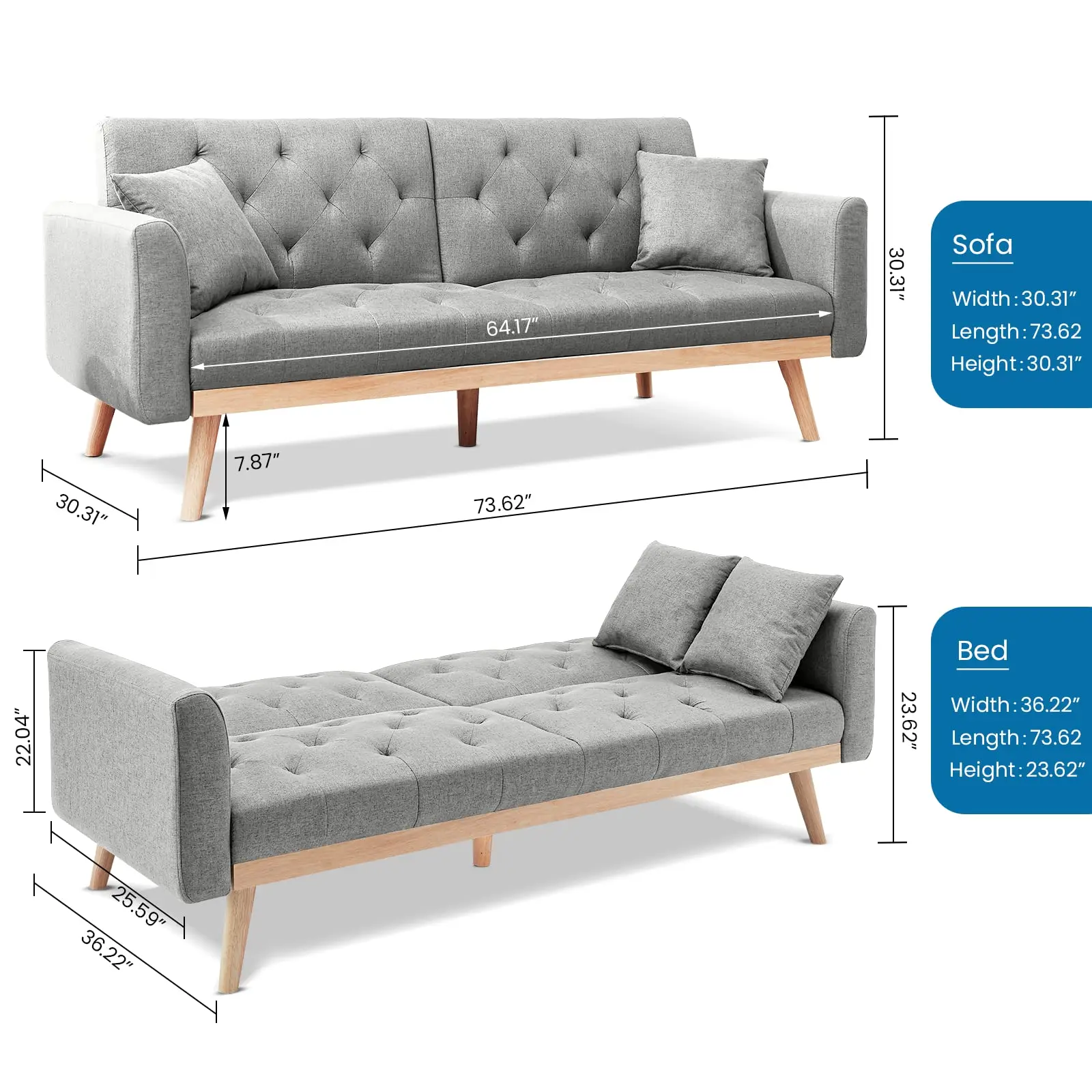Wholesale Sofa Cama Plegable Multifuncional Divan Black Foldable