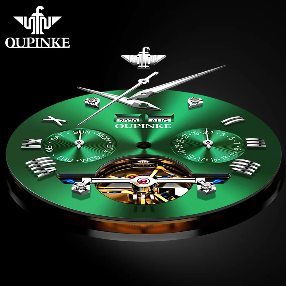 Oupinke 3186 Men's Luxury Mechanical Watch - Waterproof Stainless