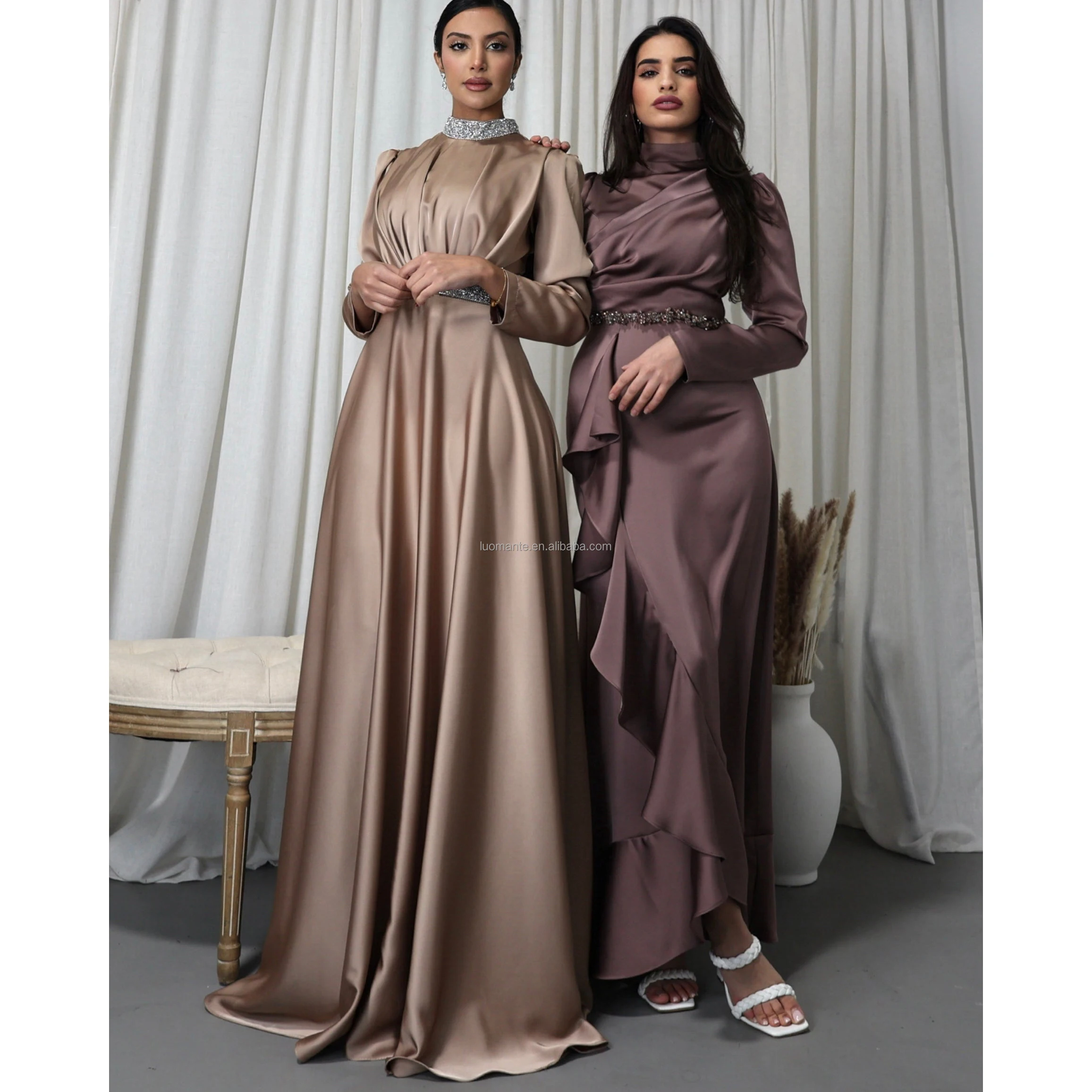 Custom Islamic Muslim Women Party Long Dress Fashion Modest Evening Dress Custom Islamic Muslim Women Party Long Dress Fashion Modest Evening Dress