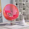 Silla globo burbuja rosa rojizo de alta calidad - cojín acrílico y alfombra.