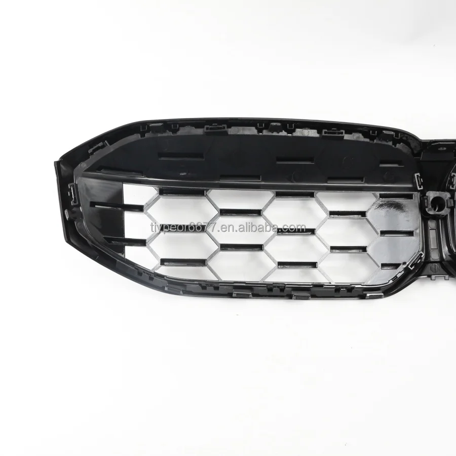 product tiypeor car front grille for bmw 3 series g28 2023 glossy black silvery abs front bumper kidney grill mesh grille-12