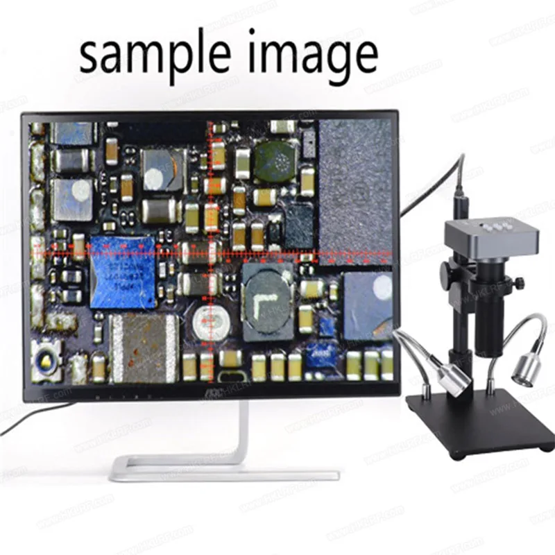 Two Output USB and H 1080P Heyear Microscope Camera with Stand and Light 48mp