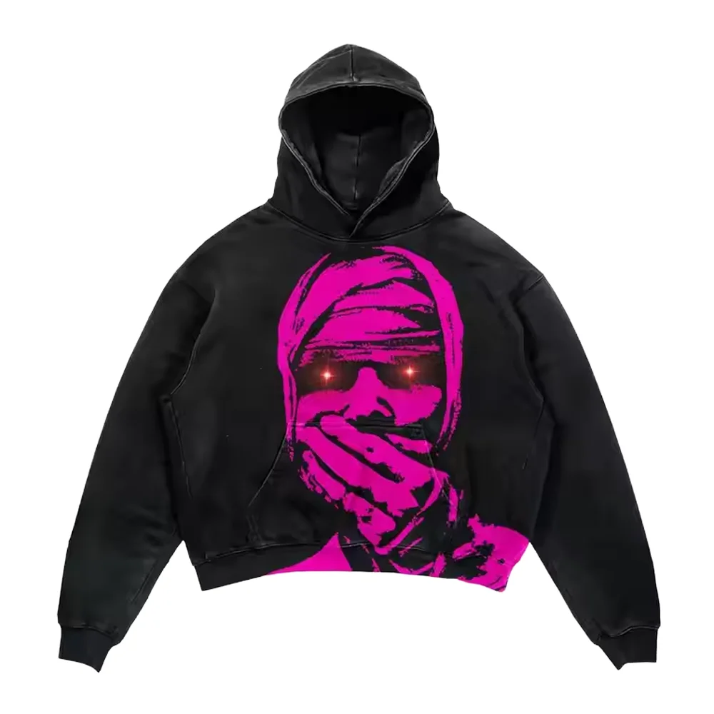 Y2K Gothic Cyberpunk Print Alphabetic Blast Harajuku Style Men