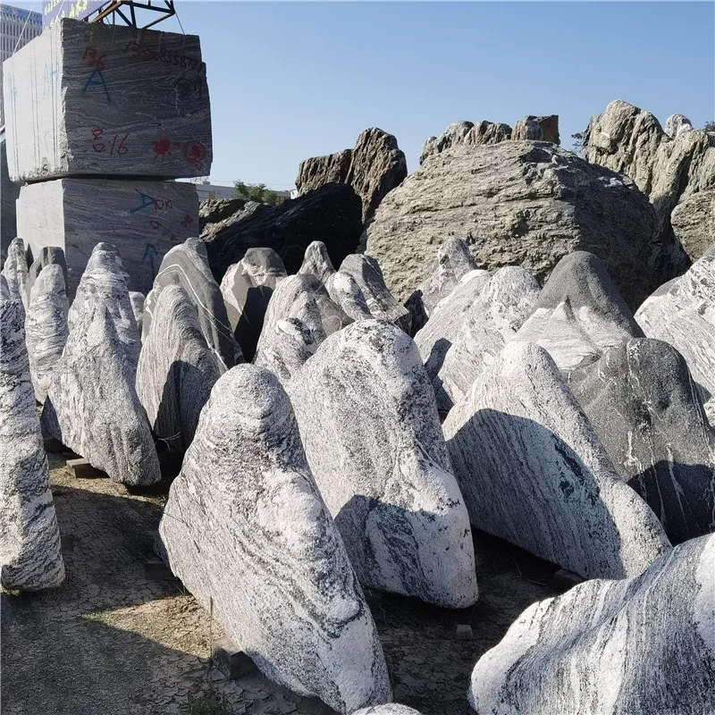 product modern garden rock large landscape rock custom size natural white granite for hotel landscaping design prices-2