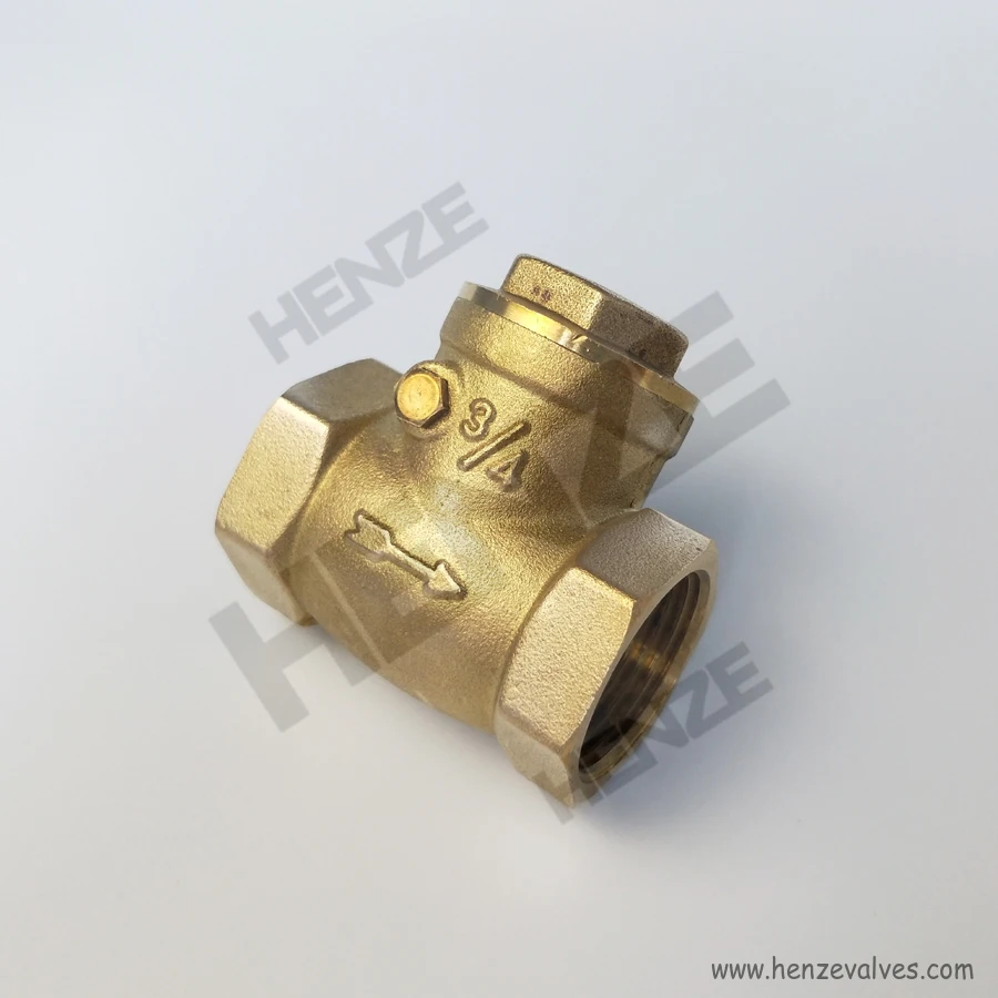 Brass Copper Threaded Swing Check Valve NPT or BSP PN CL WOG