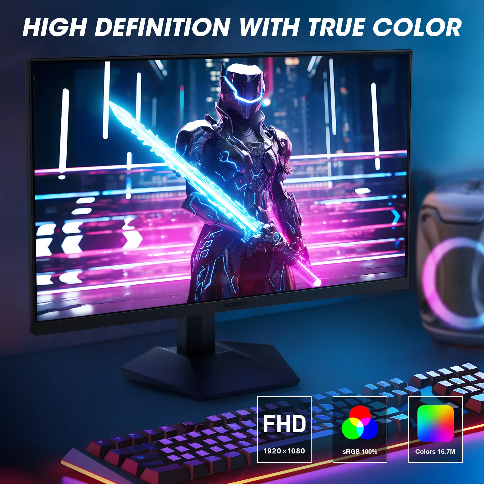 KOORUI 240hz Gaming Monitor - 27 Inch FHD Display