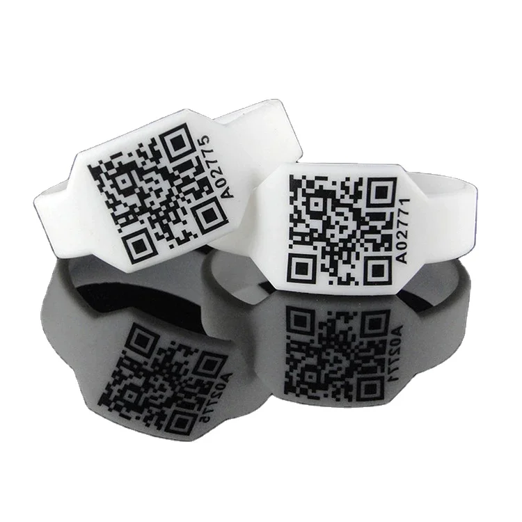 Custom Cheap Unique QR Code Silicone Bracelet for Advertising Rubber Wrist Bands Pulseras De Silicona Barcode Baller