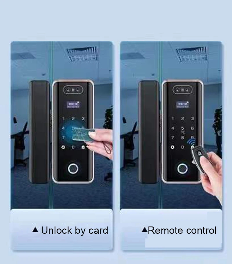 3D Face Recognition TTlock Glass Doorlock Cerradura Inteligente Digital Password Fingerprint Card Smart Door Lock
