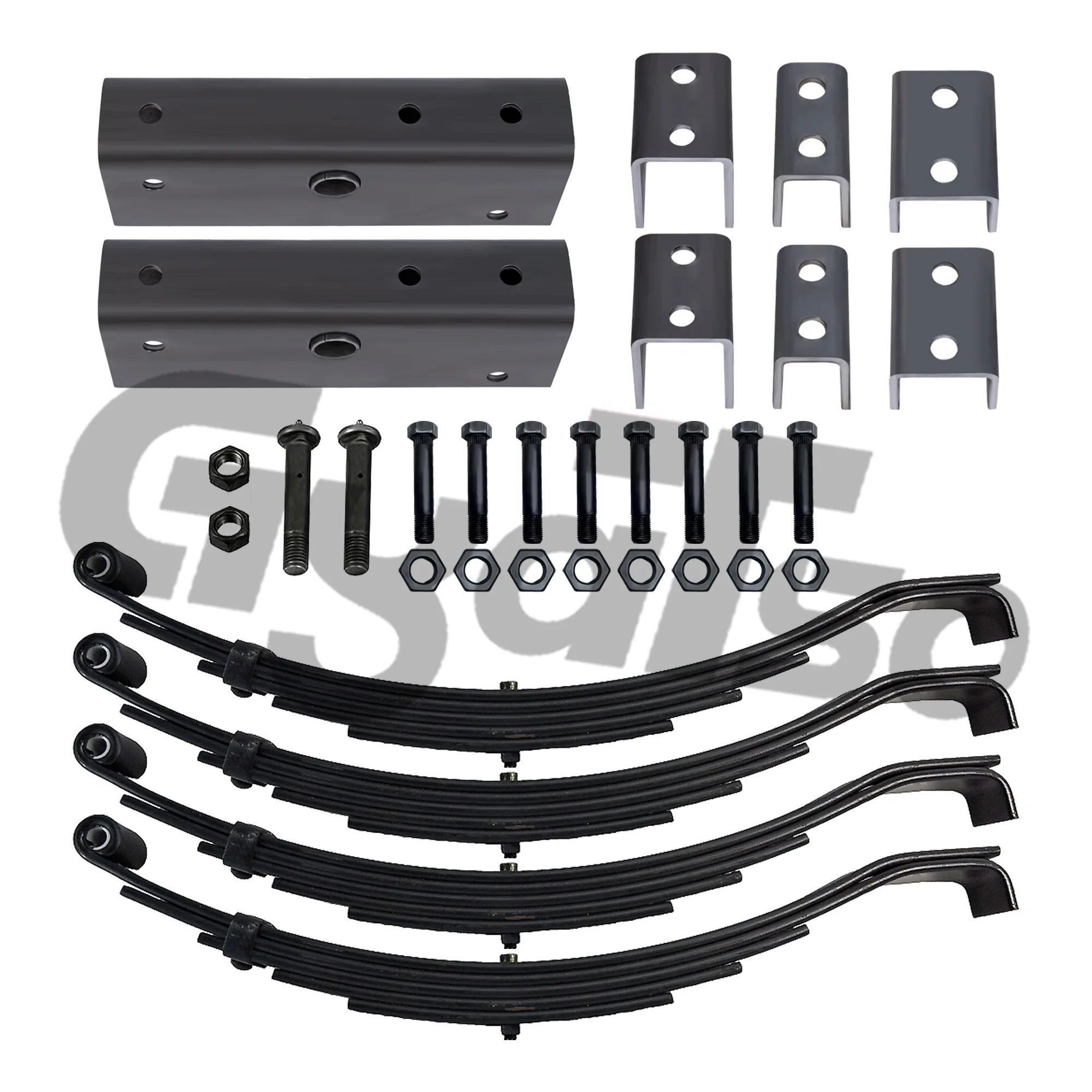 thumbnail image 2 of SPARKWHIZ Trailer Leaf Spring Hanger Kit – For Double Eye Springs, Fits 2,000-7,000 Lb Single Axle Trailers 2 of 13