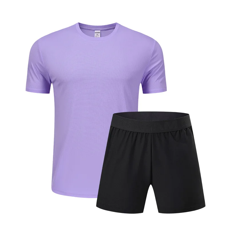 Quick-dry Suit Men's Outdoor Running Leisure Fitness Basketball Sports T Shirt and Short aperçu 5
