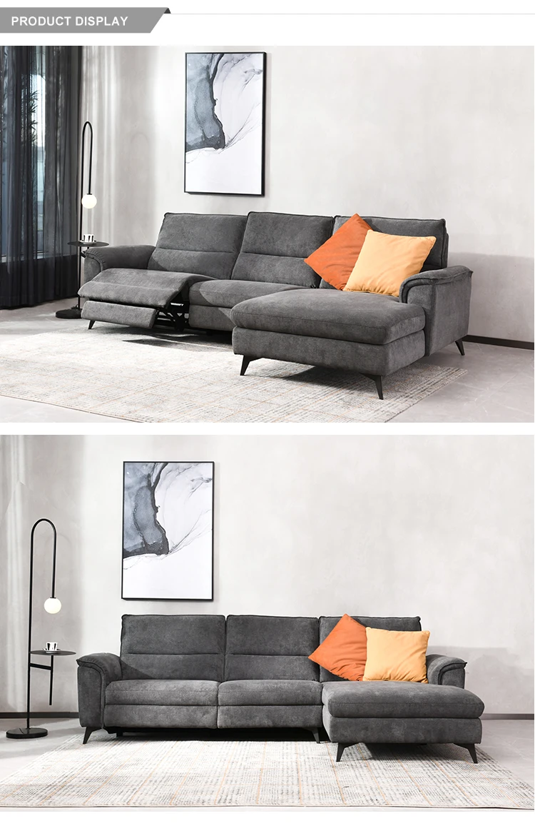 Landbond Fabric Home Luxury Sectional Sofa Reclinable Modern L Shape