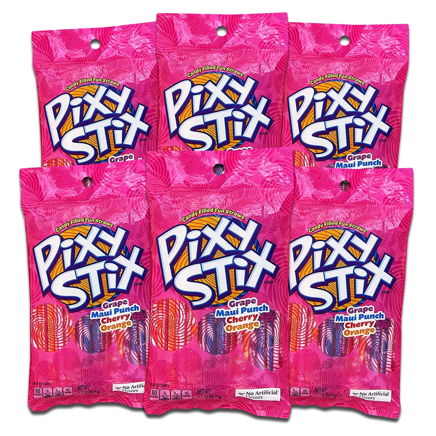 Wonka Pixy Stix Candy Filled Straws 3.2 Ounce [6bags] Buy Candy