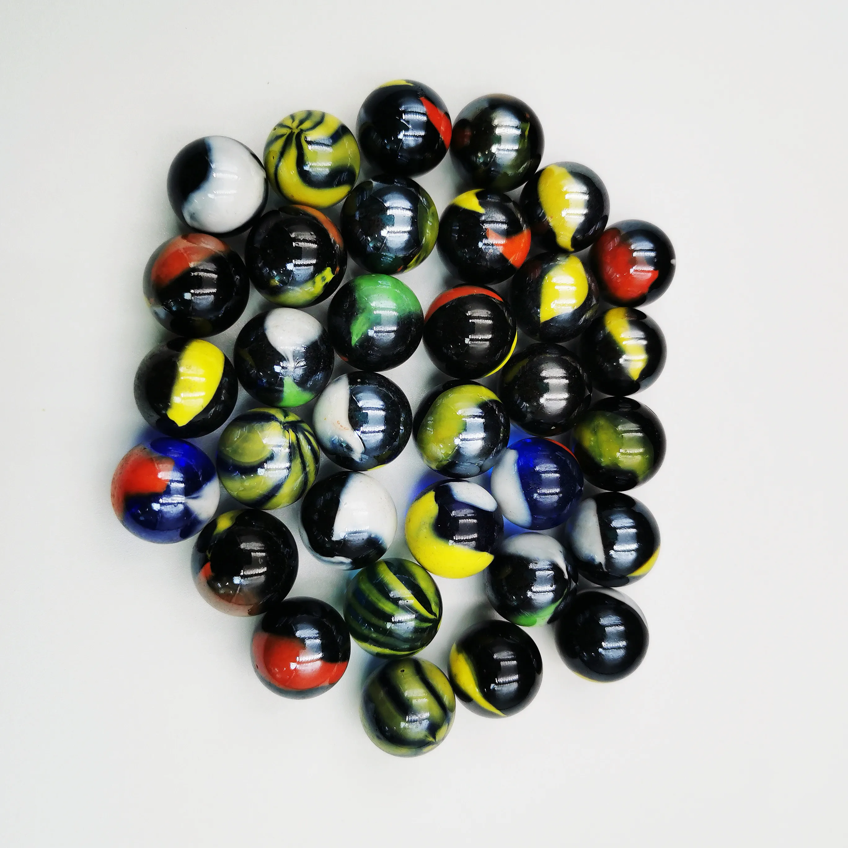 Высококачественные однотонные прозрачные стеклянные шарики цветные мраморы