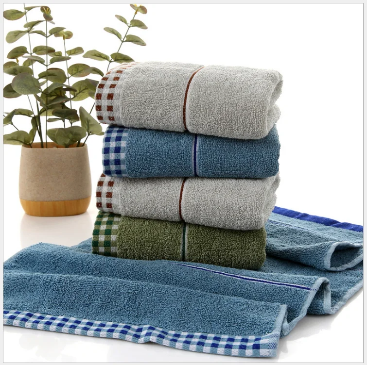 Home Textile Supplier cotton Absorbent Hand Towels Organic White Face  custom towel logo supplier