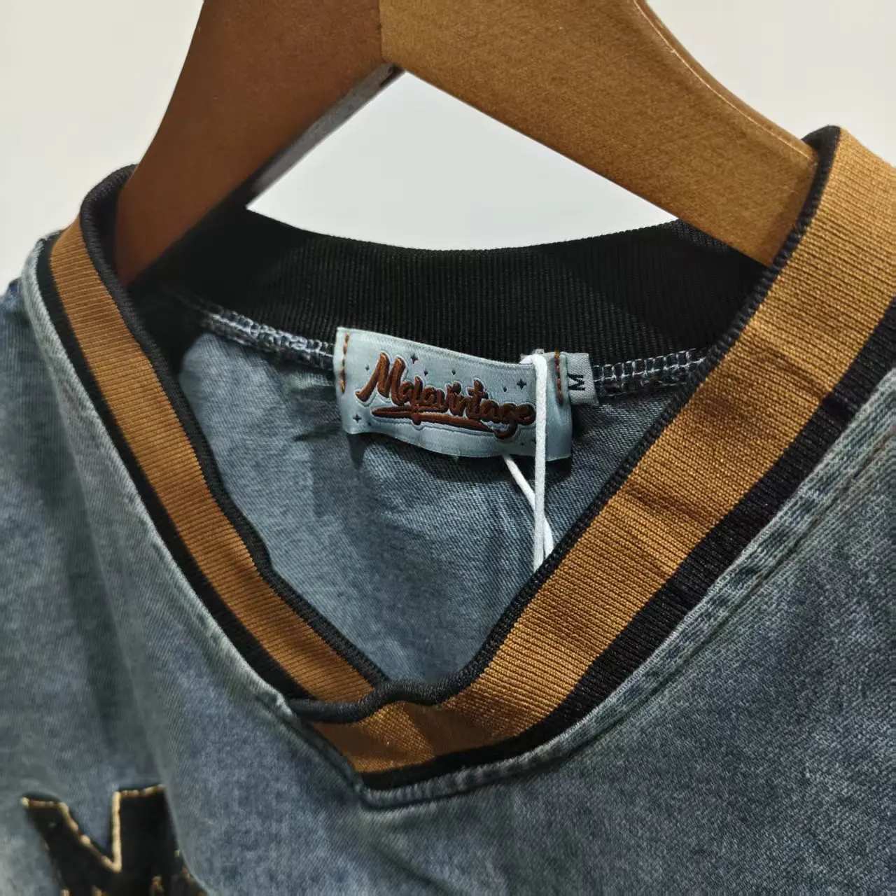 Salati Custom Logo High Quality Summer Vintage Casual Distressed Wash Embroidered Streetwear T-shirts for Men gallery 4