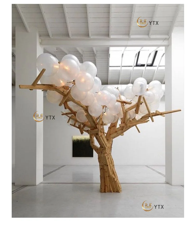 Tree Light Interior Indoor Decoration Wooden Tree Lights Decorative Landscape Lighting Tree ...