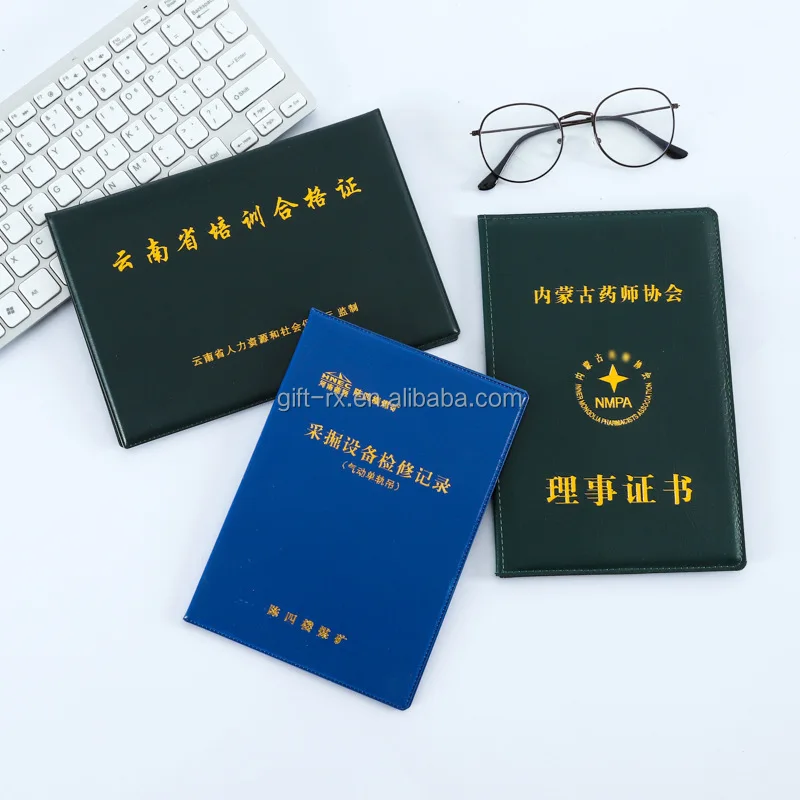 Customized High Quality Special Paper Pets Passport Printed with Full Color , PU Cover Traveling Sports Passport Booklet