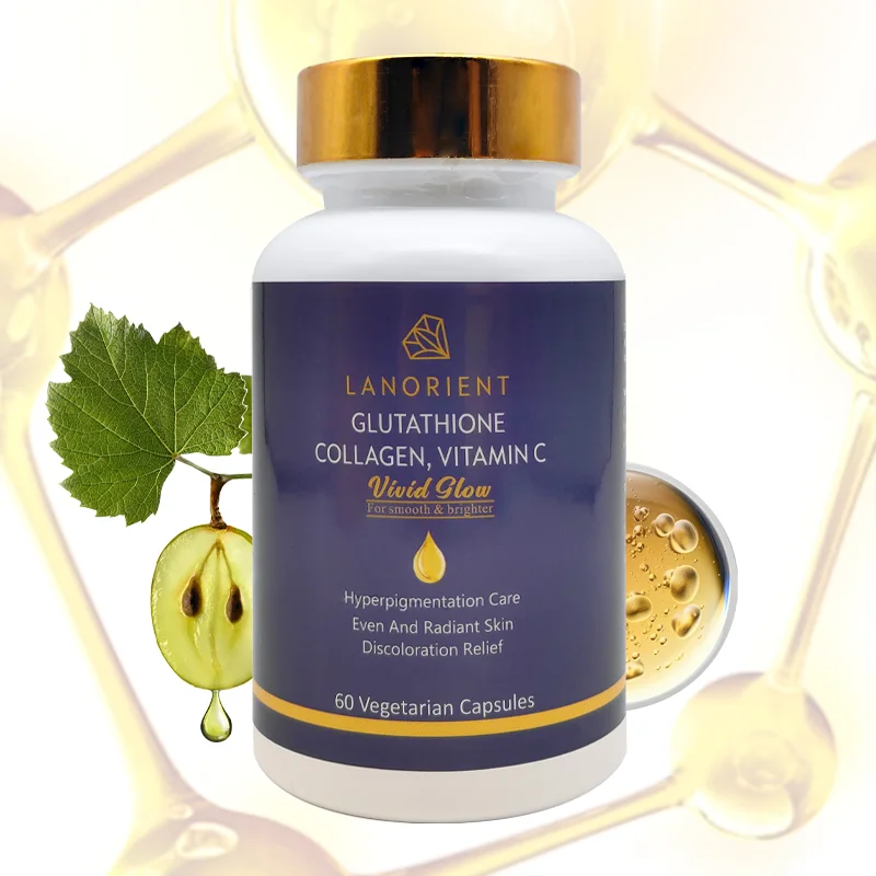 Private Label LANORIENT Vitamin C Collagen Health Supplement Skin Whitening  Glutathione Beauty Capsule for Women
