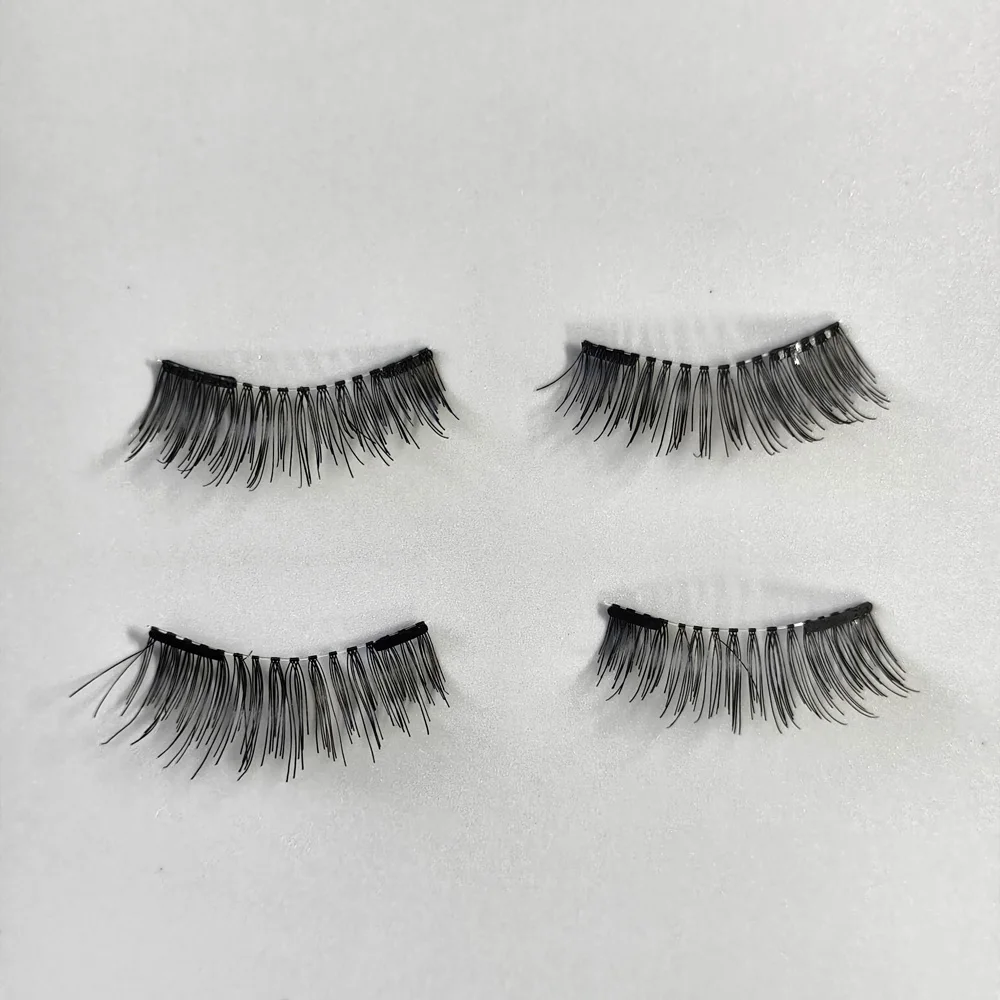 Easy to Wear Handmade Magnetic Eyelashes No Glue Needed Cat Eye Natural ...