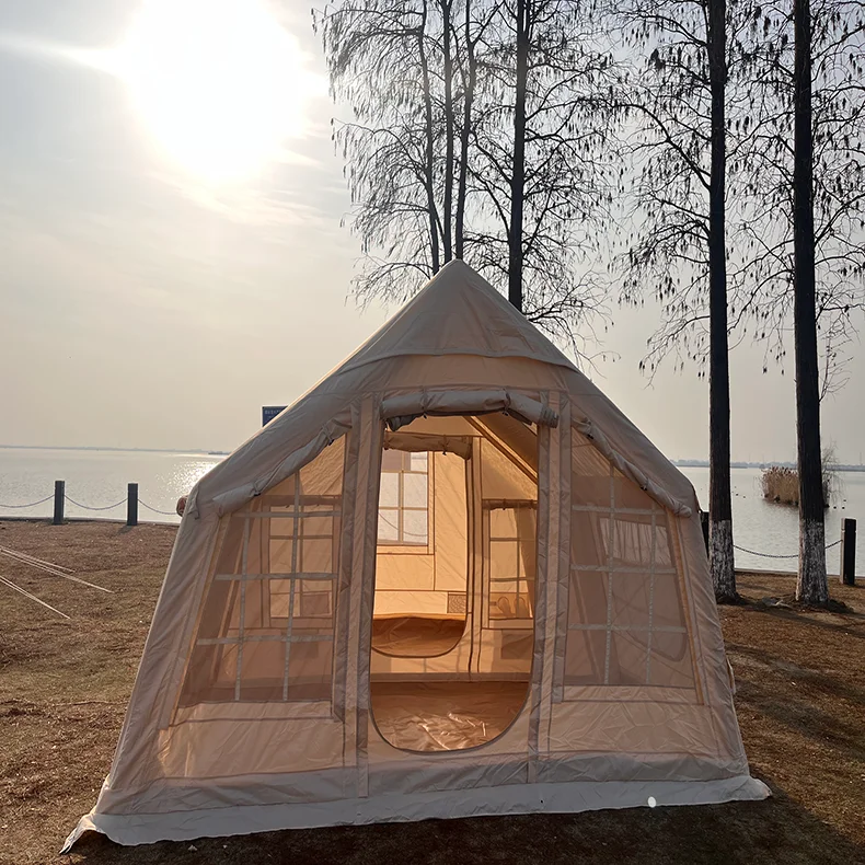 Factory Direct Sales 13.2 square 600D Inflatable Tent Outdoor Camping Tent