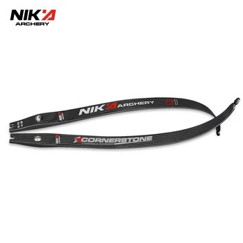 Nika Archery Recurve Bow Limbs – Carbon Fiber C1 Cornerstone Limbs, 12-50 Lbs, 20% Carbon, 68 Inches – Perfect For Outdoor Practice & Competition