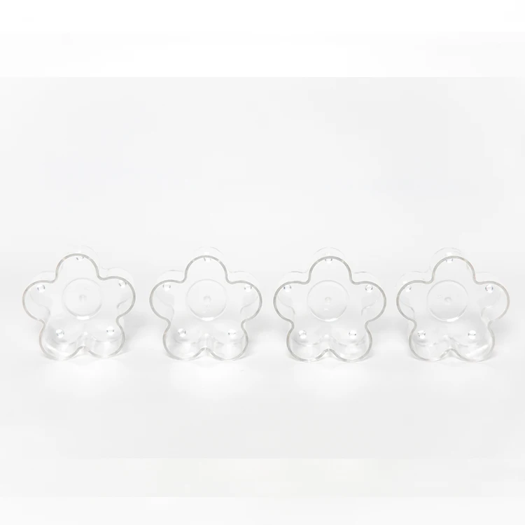 Home Decoration Flower Shaped Tealight Cups Plastic Candle Holders