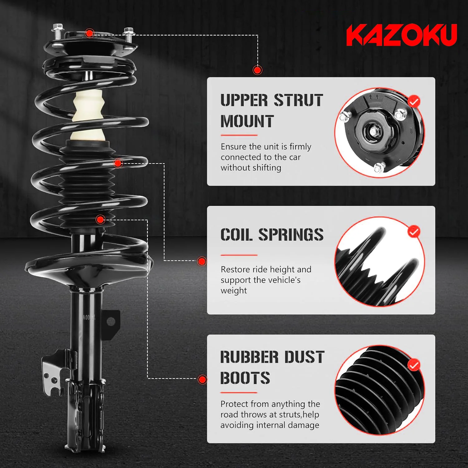 Front Gas Pressure Car for KYB Toyota Suspension Air/hydraulic Car Shock Absorbers 333312 for SUZUKI BALENO Hatchback EG for Sal