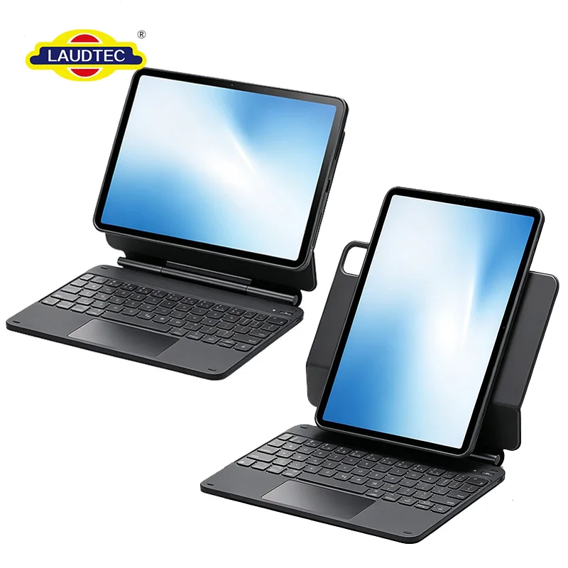 Detachable iPad 11 Keyboard Cover with Magnetic case and Touchpad. 7 Color Backlit. Custom logo and Language.
