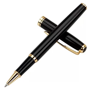 Metal Pen Black High Quality Luxury Advertising Promotional Rollerball Pen Logo