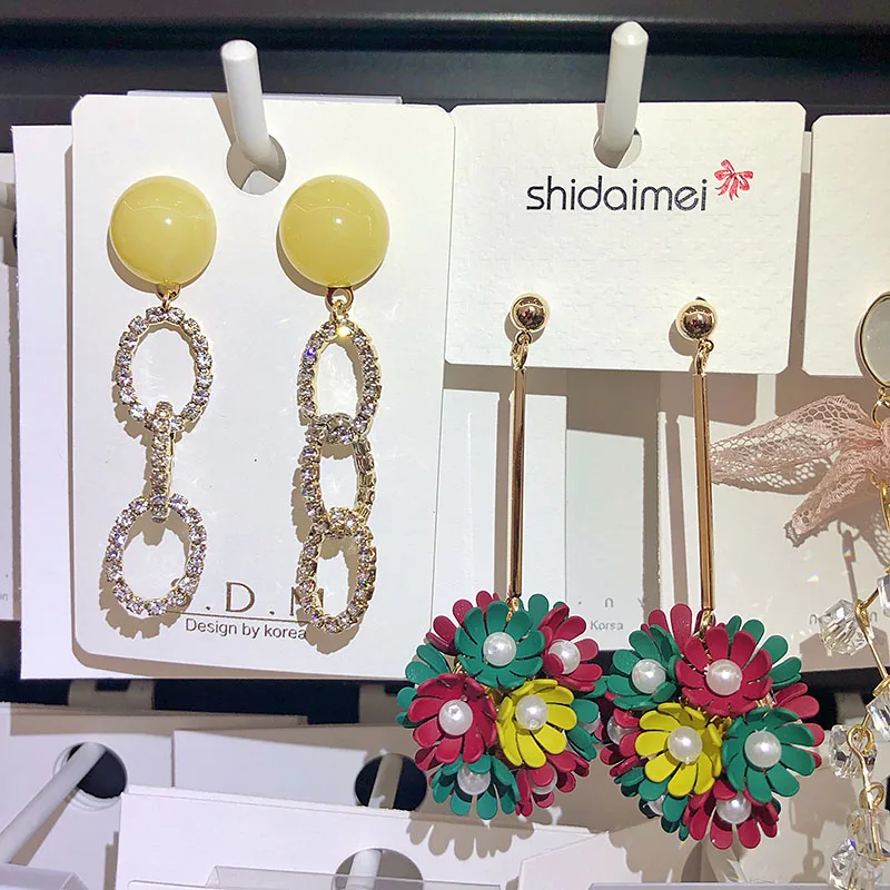 80150pcs Each Kg Sell By Weight Korean Style Long Asymmetric Earrings