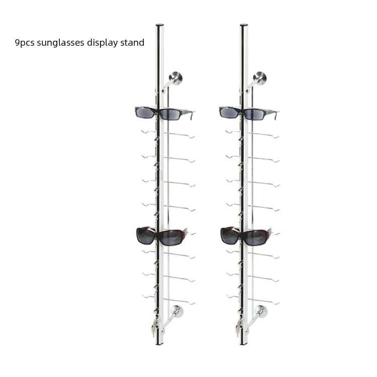 Factory Wholesale Wall Mounted 121416pcs Sun Glasses Display Rack With Lock Optical Shop