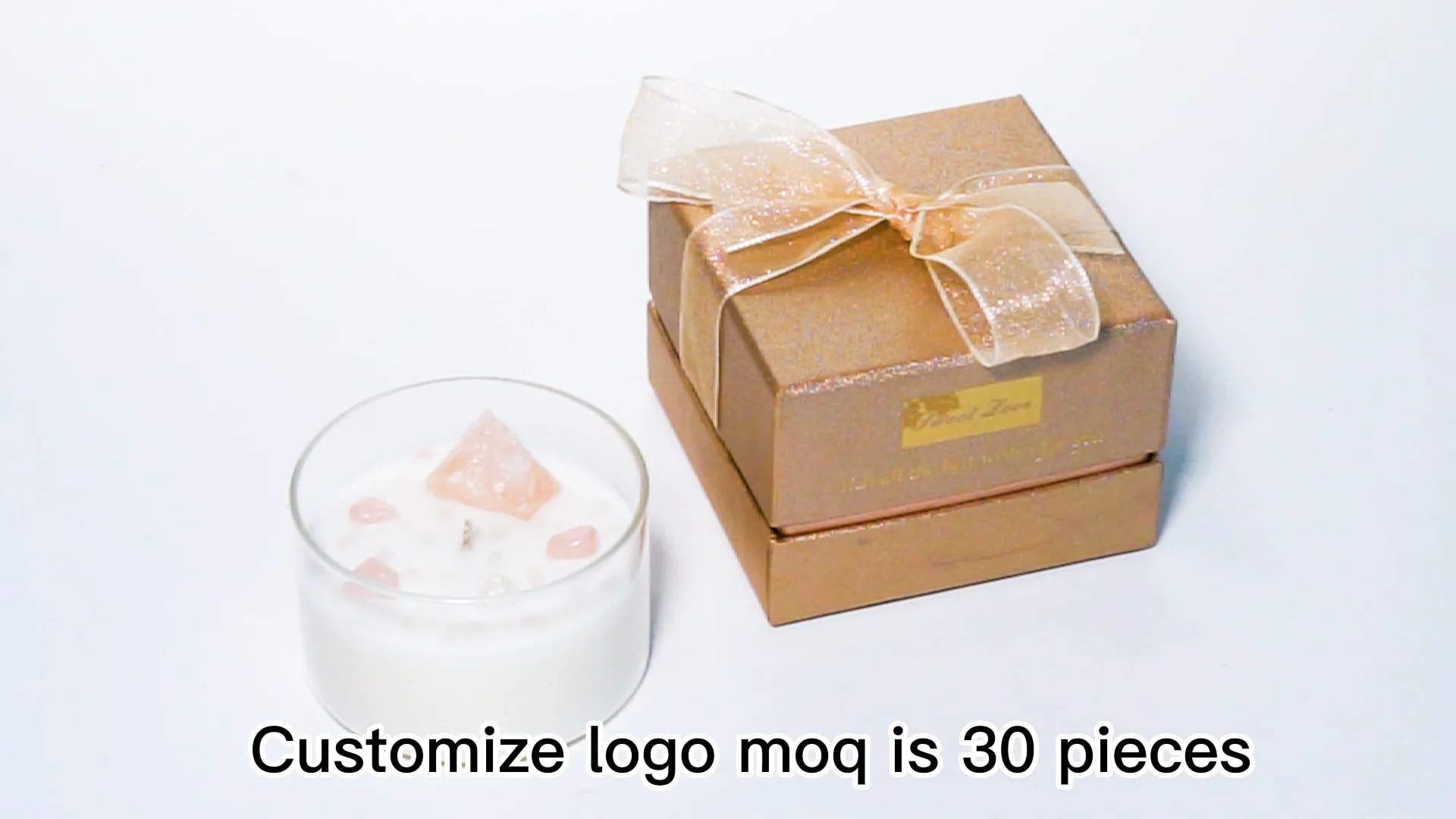 Wholesale Custom Large Strong Vanilla Scented Nature Crystal Candle