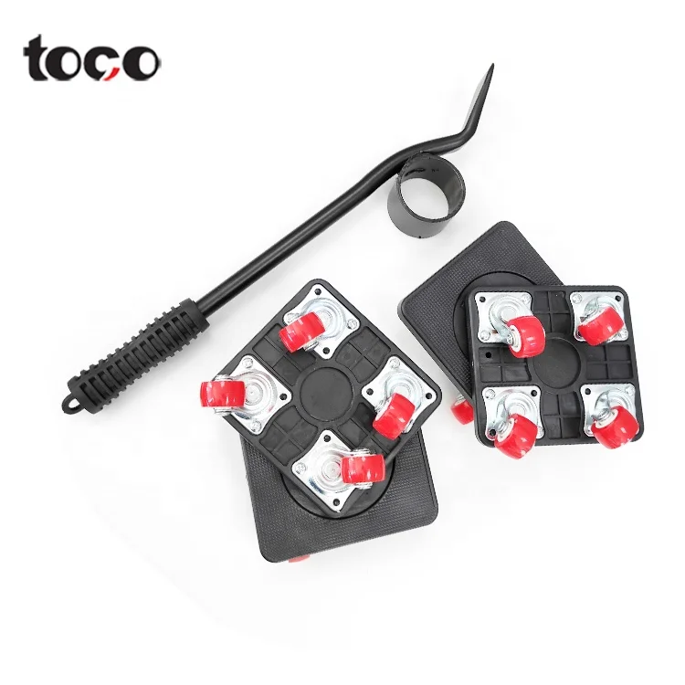 TOCO Home Trolley Lift and Move Slides Easily Triple Wheel Mover Slider Furniture Moving System Lifter Kit