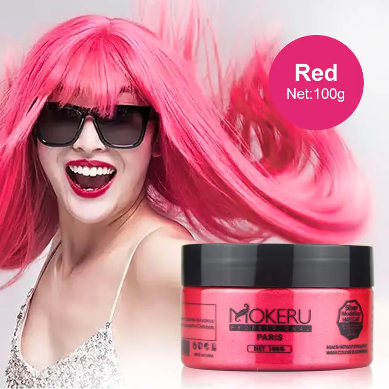 MOKERU Temporary Hair Color Wax Dye  Hair Styling Wax For Ladies And –  Mokeru Professional