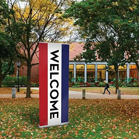 Высокое качество Добро пожаловать Выдвижной сверните вверх стойку знамени Регулируемая