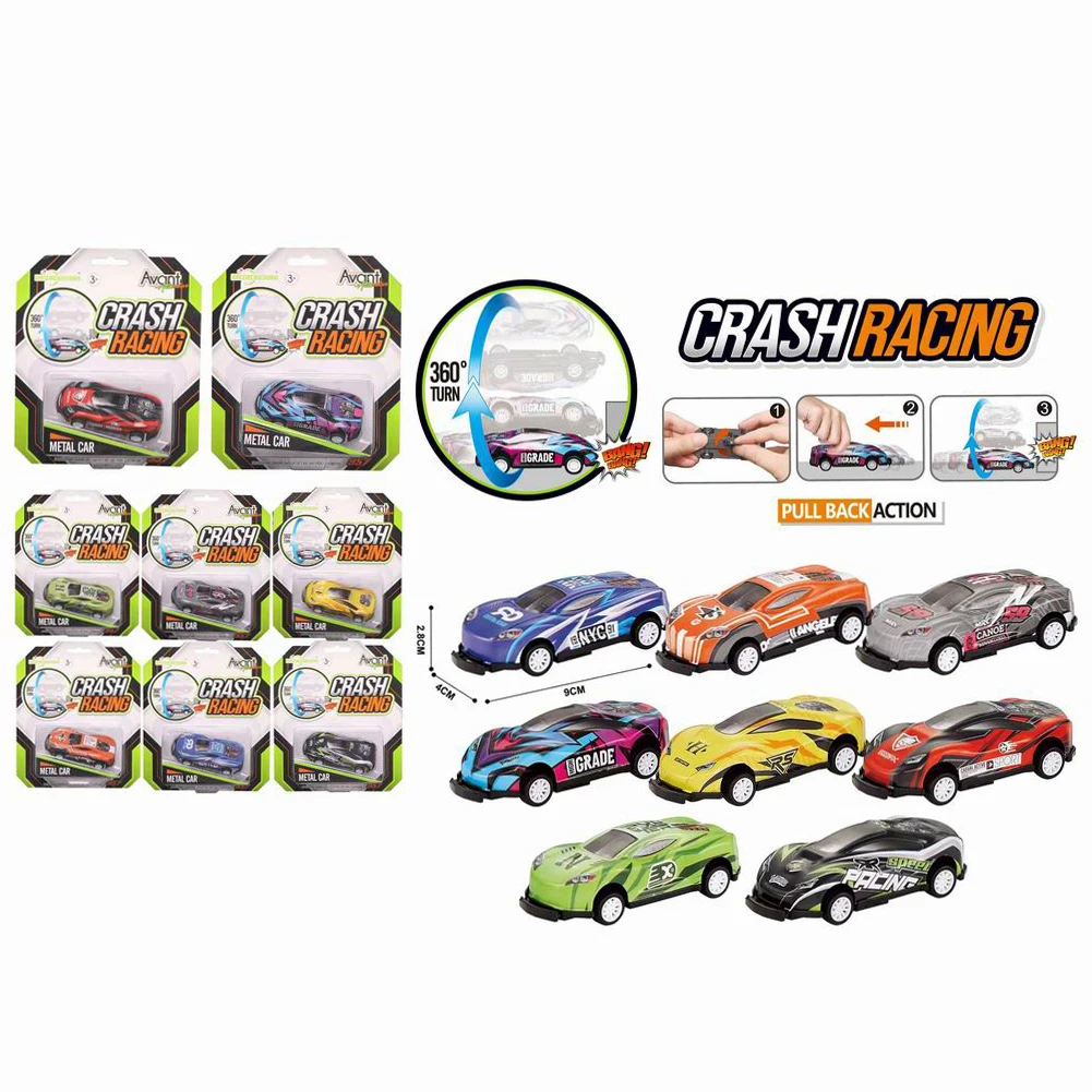 New Arrivals Pull Back Promotion Diecast Jumping Bouncing Vehicle Model Children's Stunt Alloy 360 Flip Toy Car