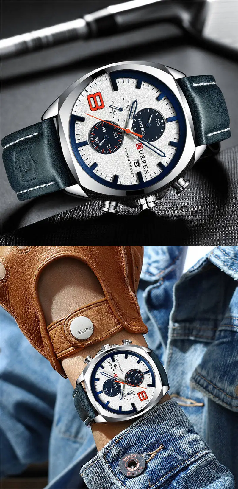 CURREN 8324 Sport Watch Men Top Brand Luxury Quartz Men's Chronograph Date Fashion Waterproof Wrist Watches Relogio Masculino