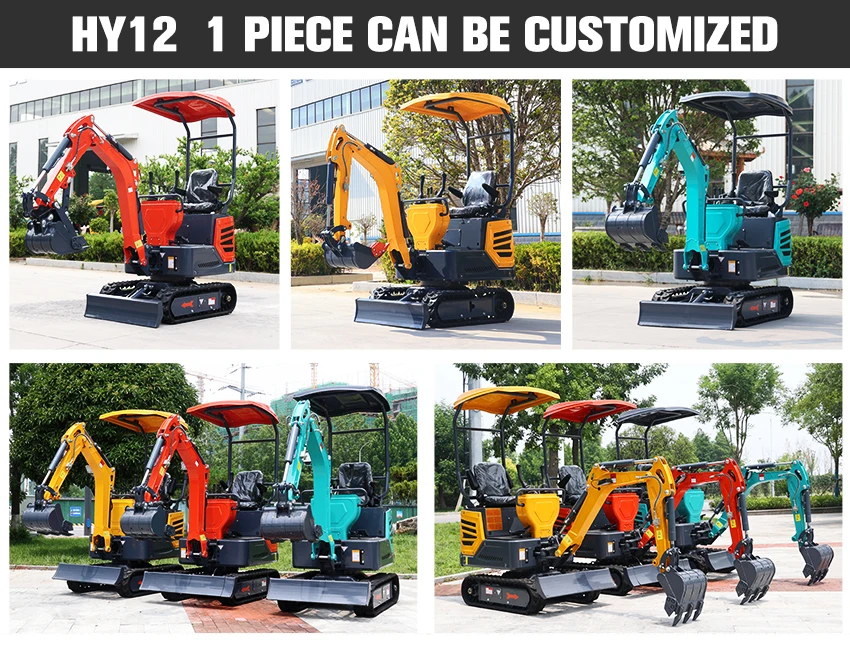 Huayee Cheap Mini New Crawler Excavator 1.2 Ton Micro Mini Excavator 1 ...