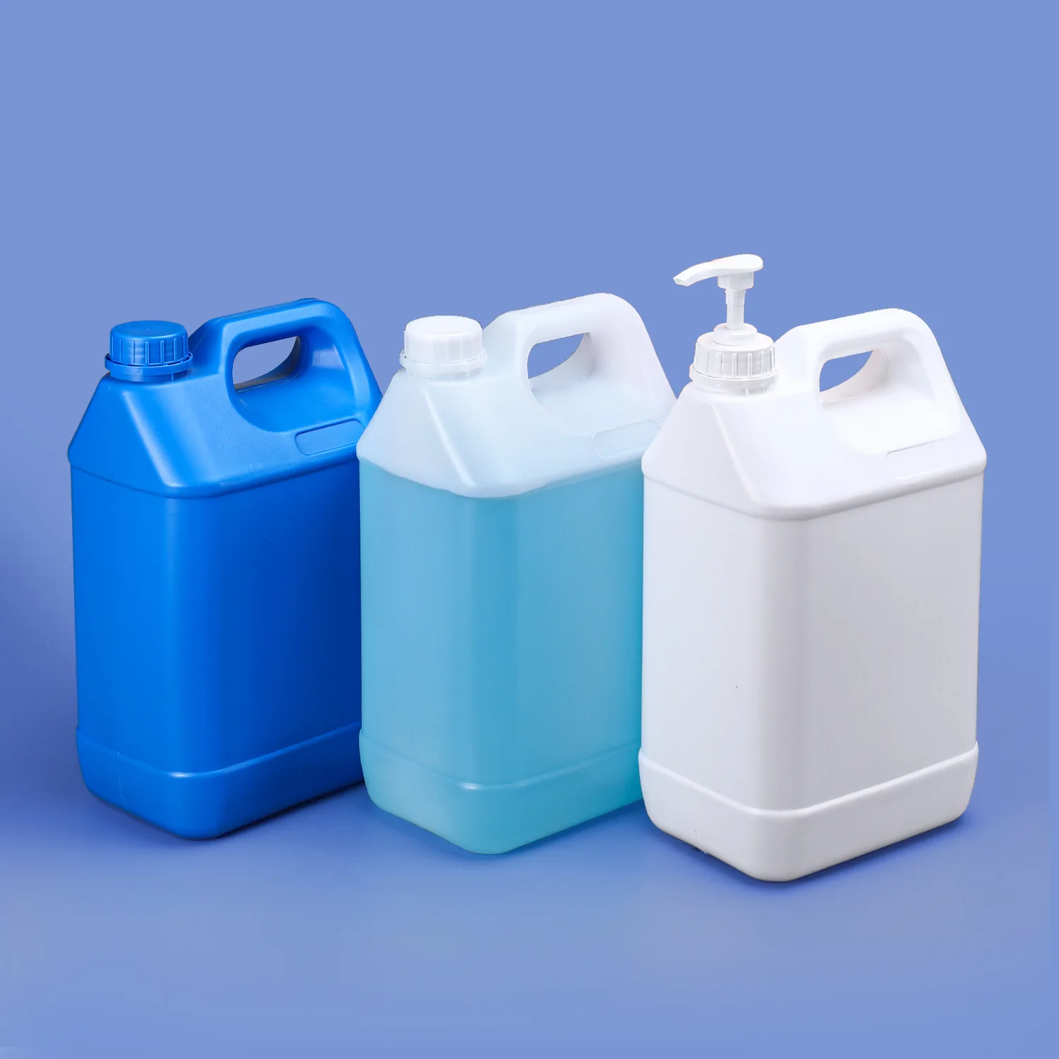 1L2L3L4L5L10L Custom Sreen Printed Square HDPE Plastic Gallon Jugs for Milk Chemical with Screw Cap Sealing Type
