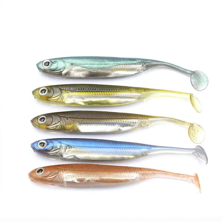 THORFORCE 80mm 2.85g Fish Lure 3D Eyes Shad Lure Soft Bait Eco-Friendly Material Freshwater Saltwater fishing Lure