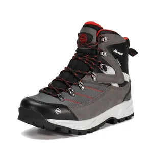 ODM OBM Custom Factory Waterproof Suede Leather Sturdy Heavy Durable Hiking Boots with Scuff Cap