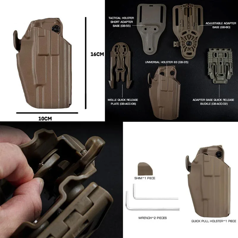 Lightweight Sport Enthusiasts Mountaineering Tactical Belt with Quick Draw Holster Medical Bag Paintball Hunting Tactical Belt