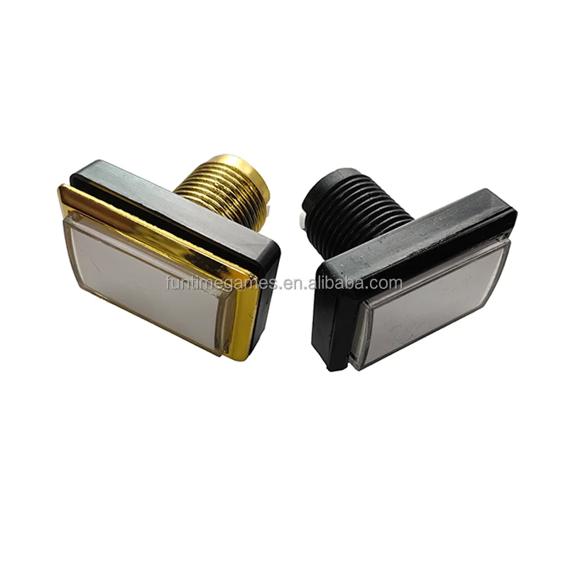 DIY Arcade Machine Coin Slot Accessory 50x30mm Plastic Square Push Button for Crane Type Machines