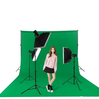 2.6M X 3M/8.5ft X 10ft Photo Background Support System and 800W 5500K Umbrellas Softbox Backdrops for Photography Studio