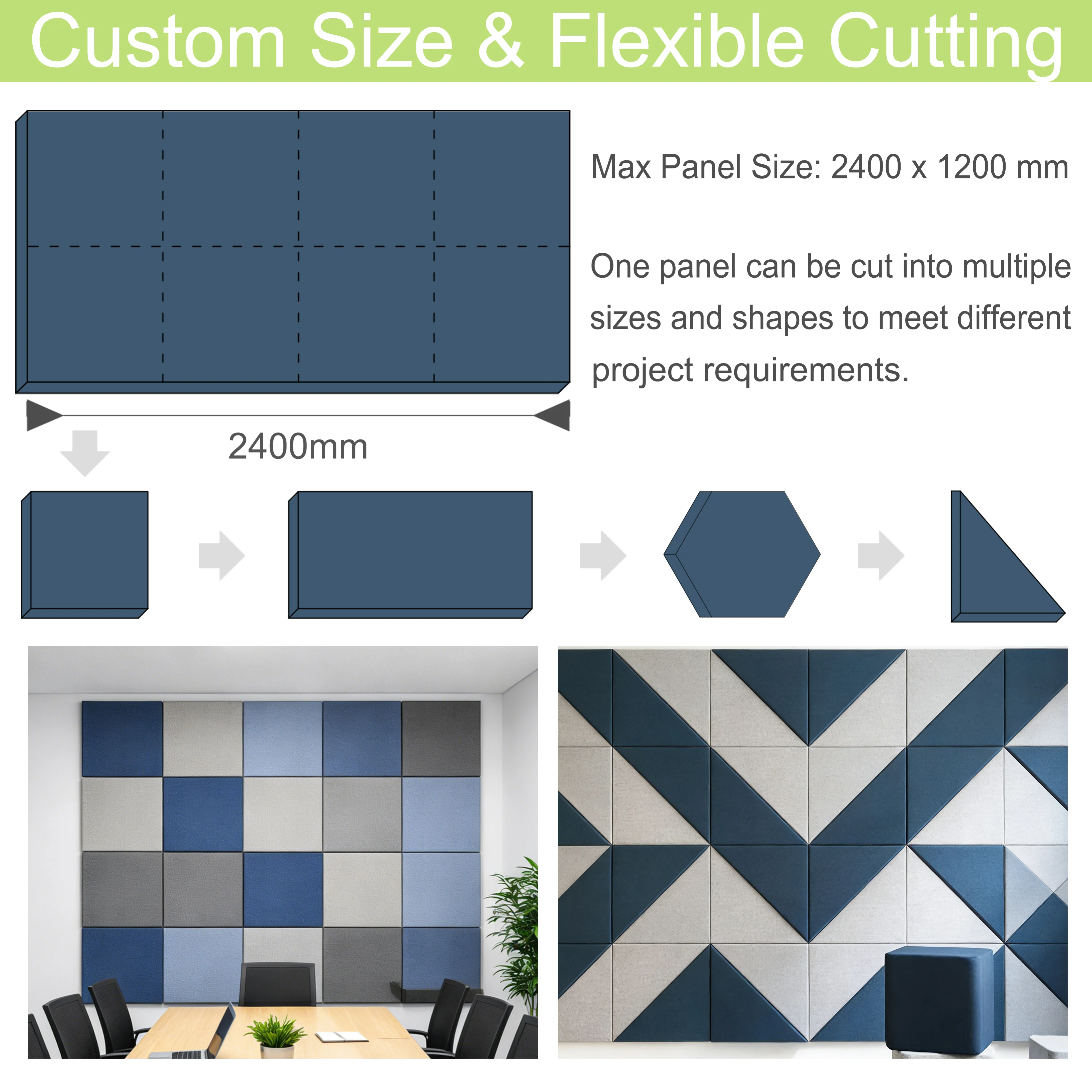Qinsound High Quality Sound Reverberation Acoustic Decorative Wall Panel Fabric Wrapped Acoustic Wall Panel for Music Studio