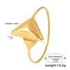 Bracelet manchette triangle doré